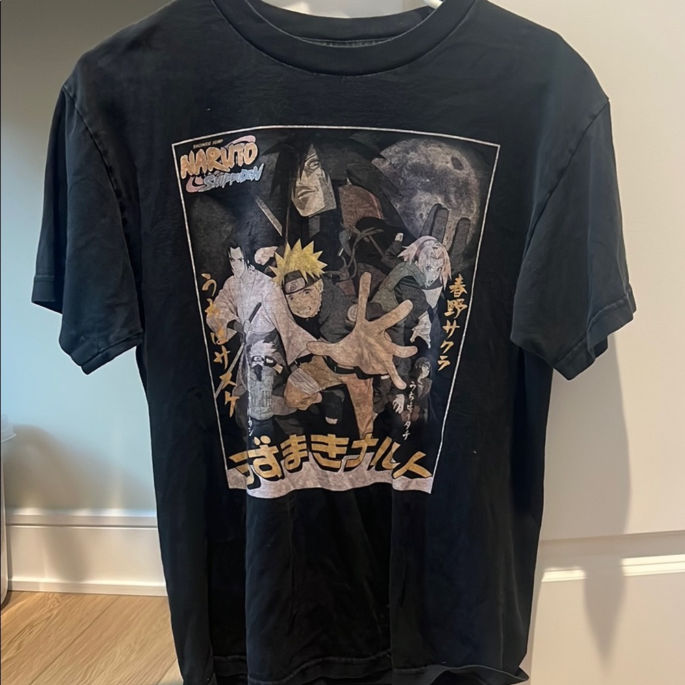 Ripple Junction Black Anime Short Sleeve Tee